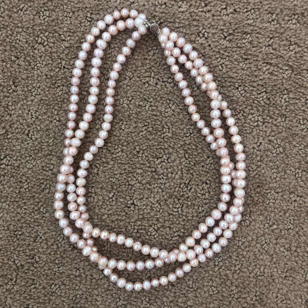 Pearl three-strand necklace